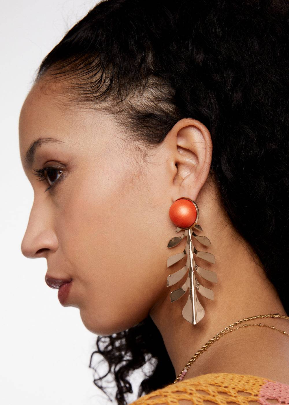Nalí SANTORINI LONG EARRINGS W/ PEARL + COLORS Pezzi Unici