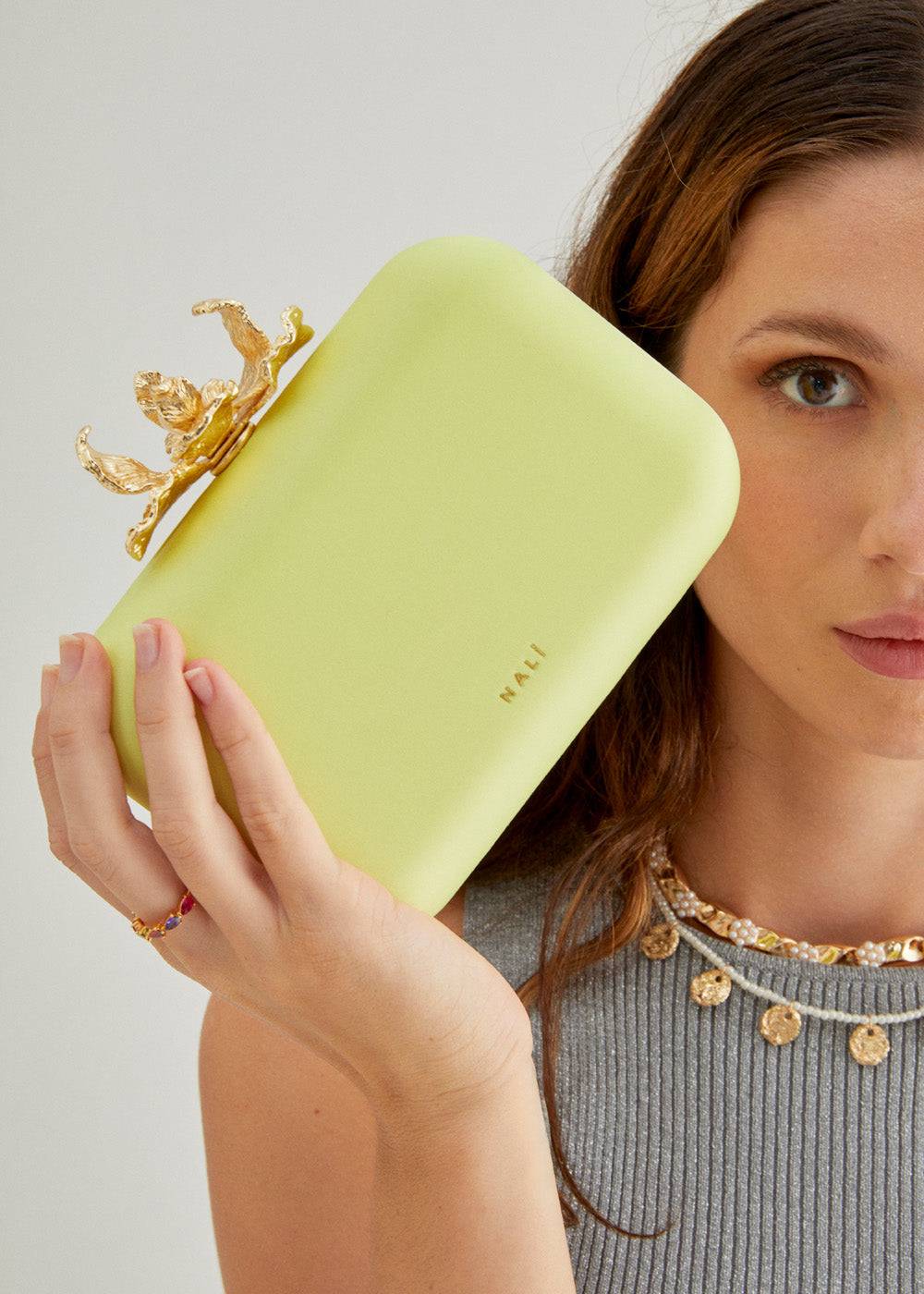 Nalí FIORE CLUTCH IN NYLON + COLORS Fino Al -60%