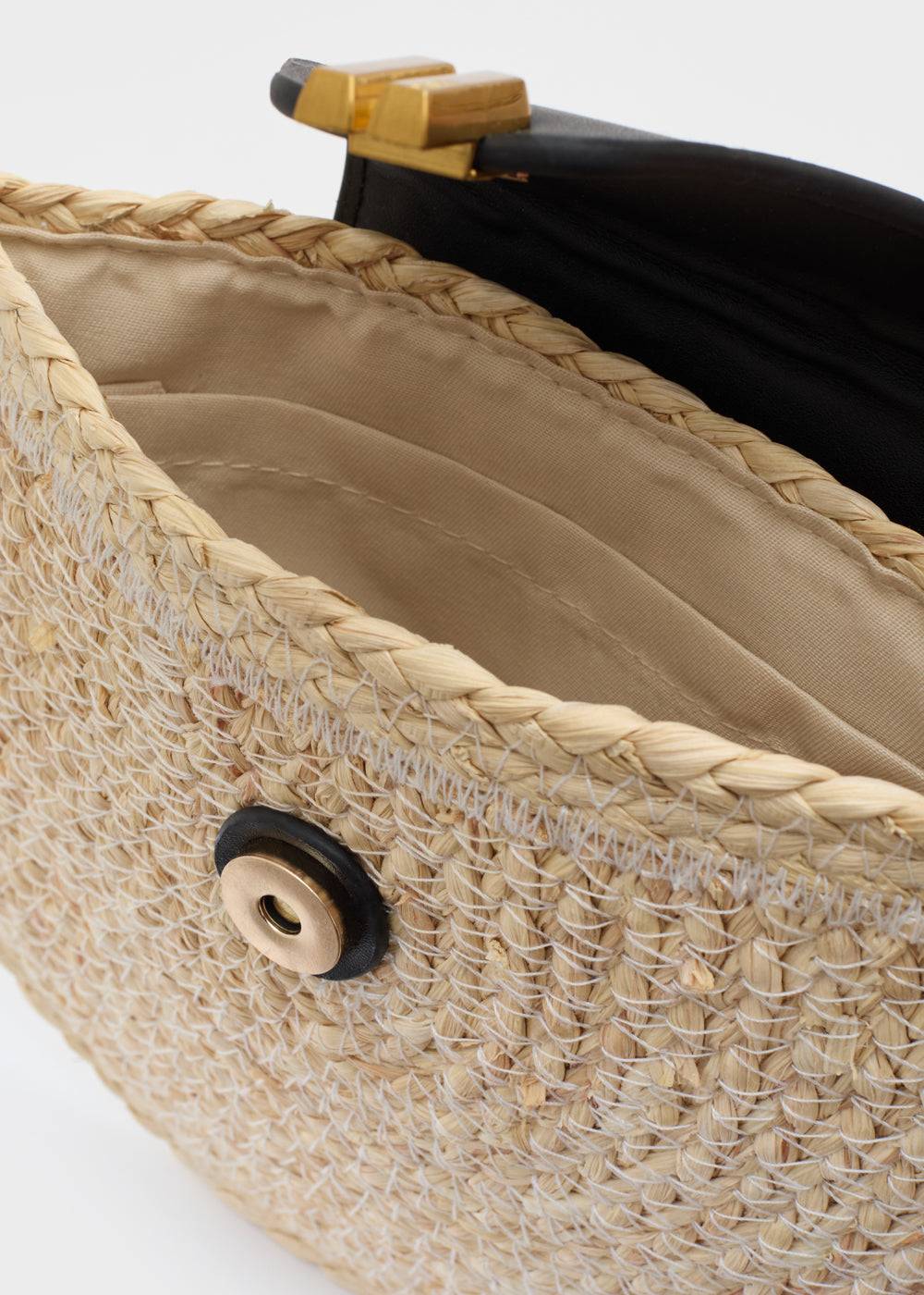 Nalí LAURYN SMALL STRAW BAG NATURAL COLOR Nuova