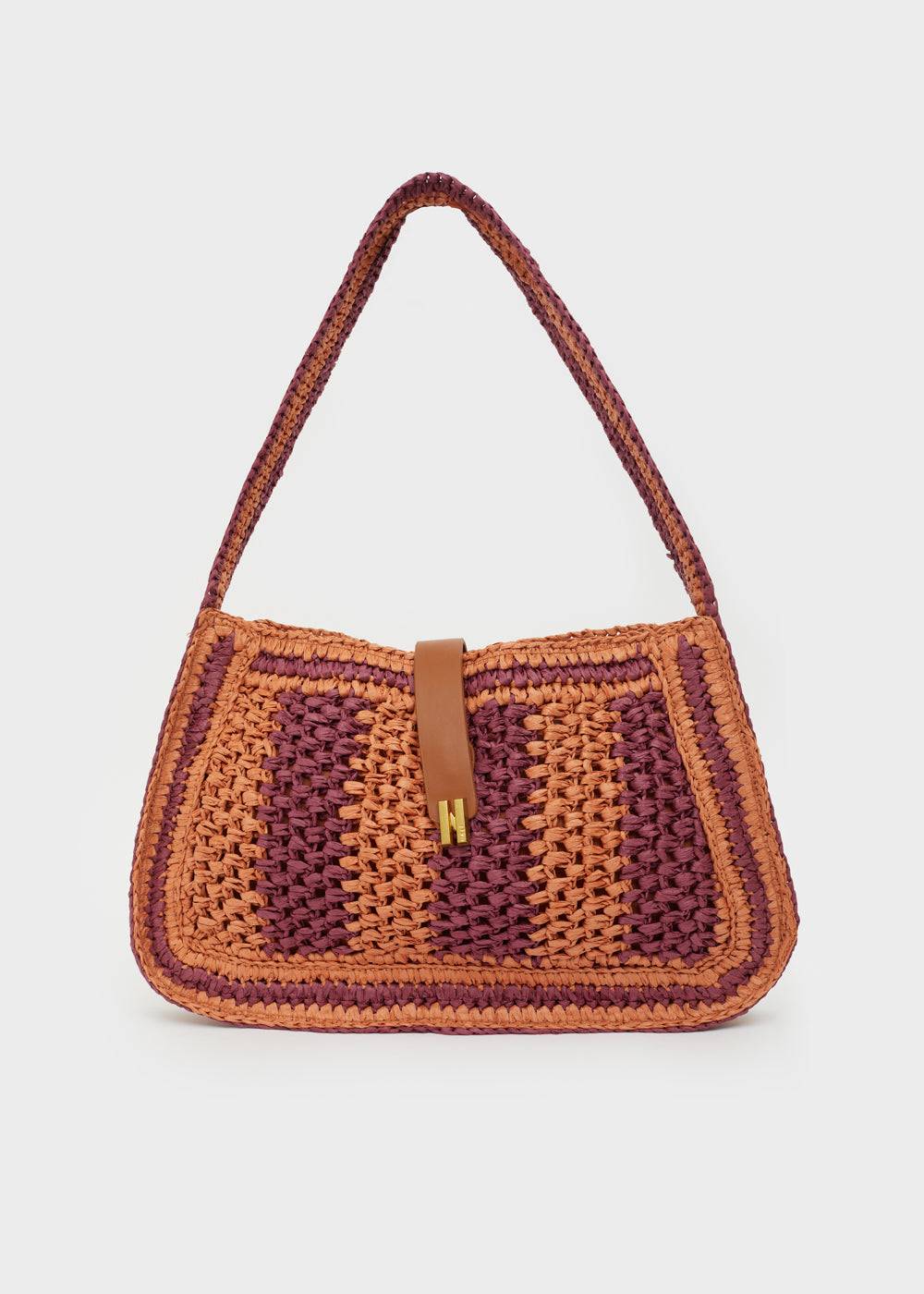 Nalí GIADA SHOULDER BAG ORANGE/BORDEAUX Italy