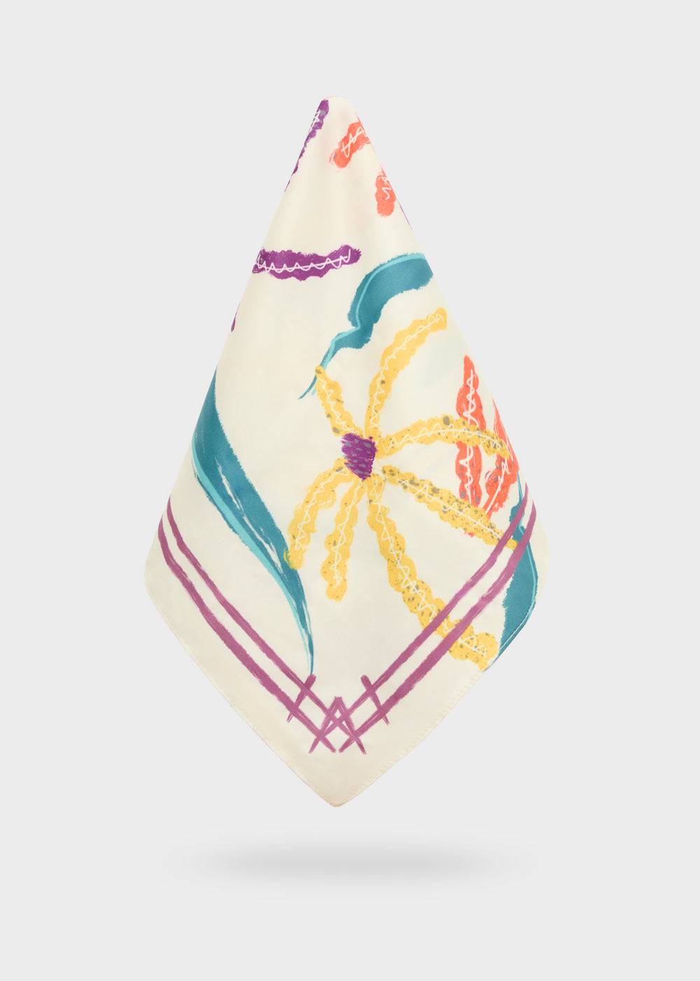 Nalí WHITE FOULARD W/ MULTICOLOR FLOWERS Italia
