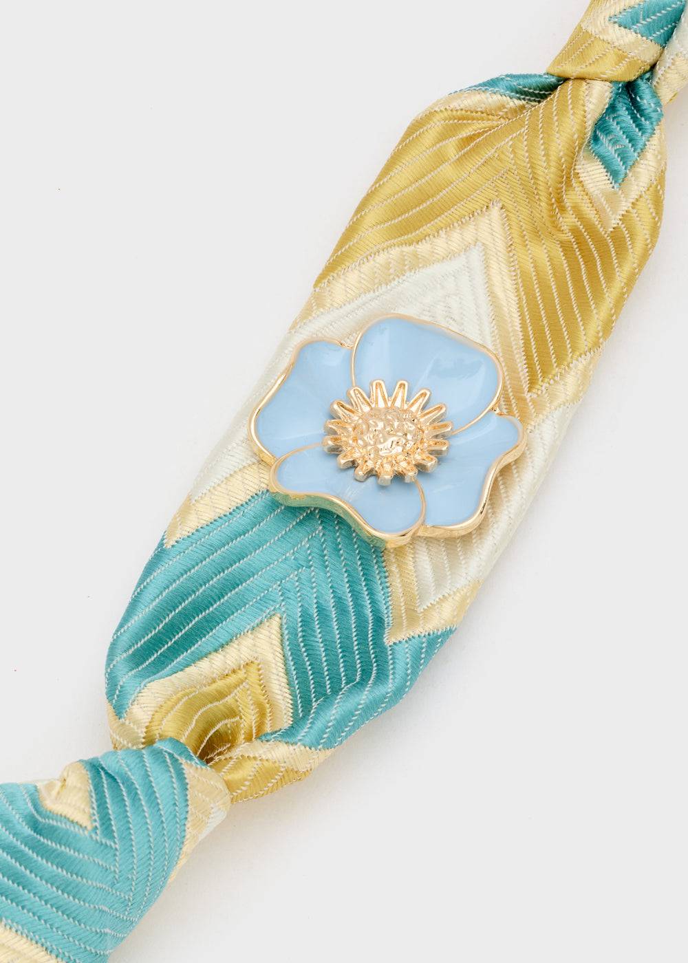 Nalí FABRIC BRACELET WITH L.BLUE FLOWER In Linea