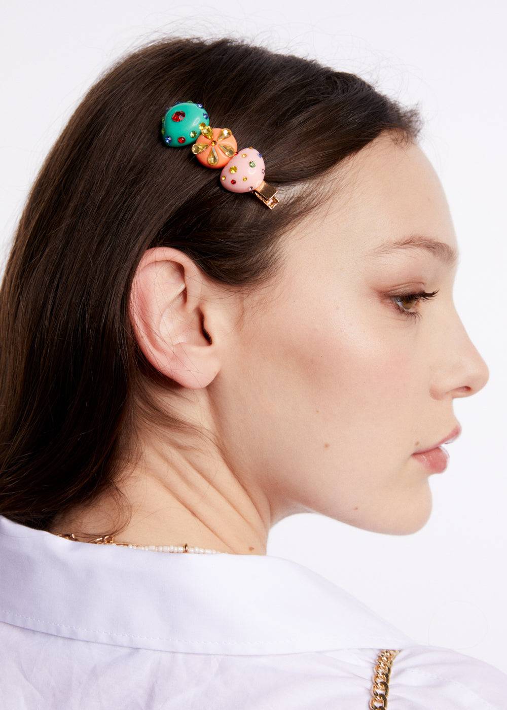 Nalí MULTICOLOR RESIN HAIR BARRETTE Qualità