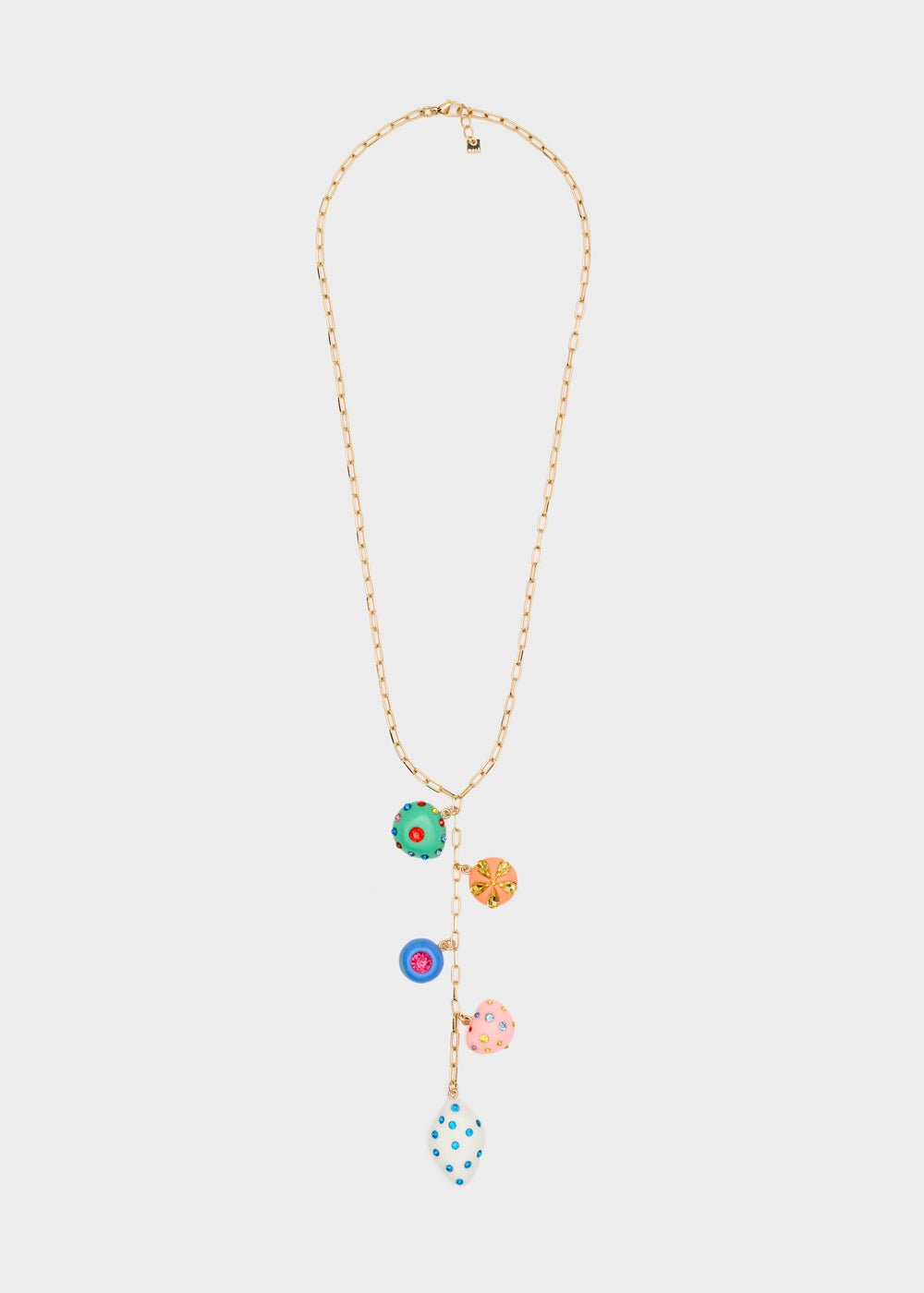 Nalí LONG NECKLACE W/ RESIN MULTICOLOR ELEMENTS Vendita