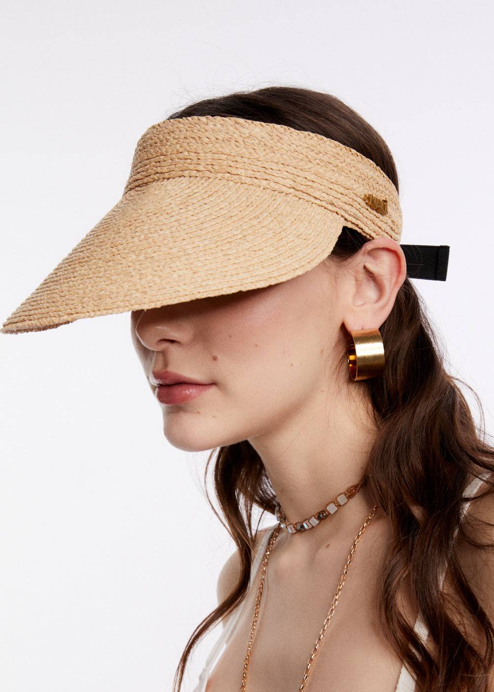 Nalí VISOR HAT IN NATURAL RAFFIA Promozione