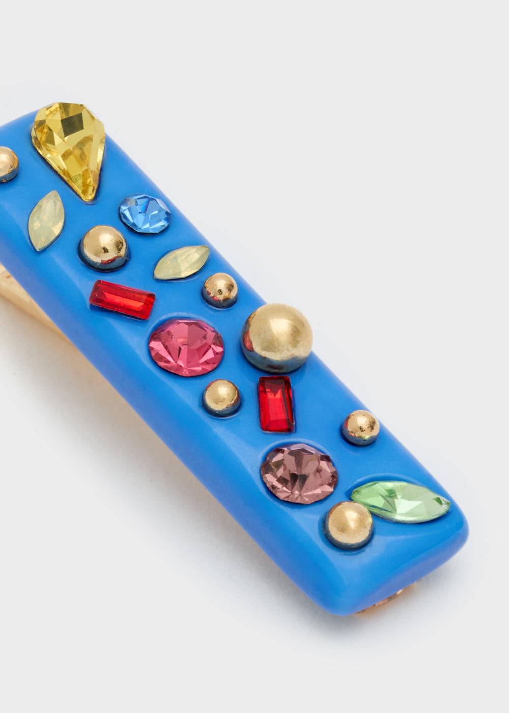 Nalí BLUE RESIN HAIR BARRETTE W/ STONES Shopping Online