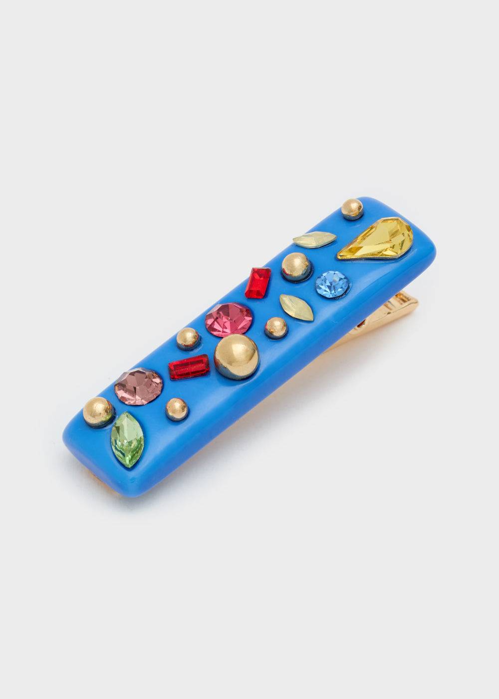 Nalí BLUE RESIN HAIR BARRETTE W/ STONES Shopping Online