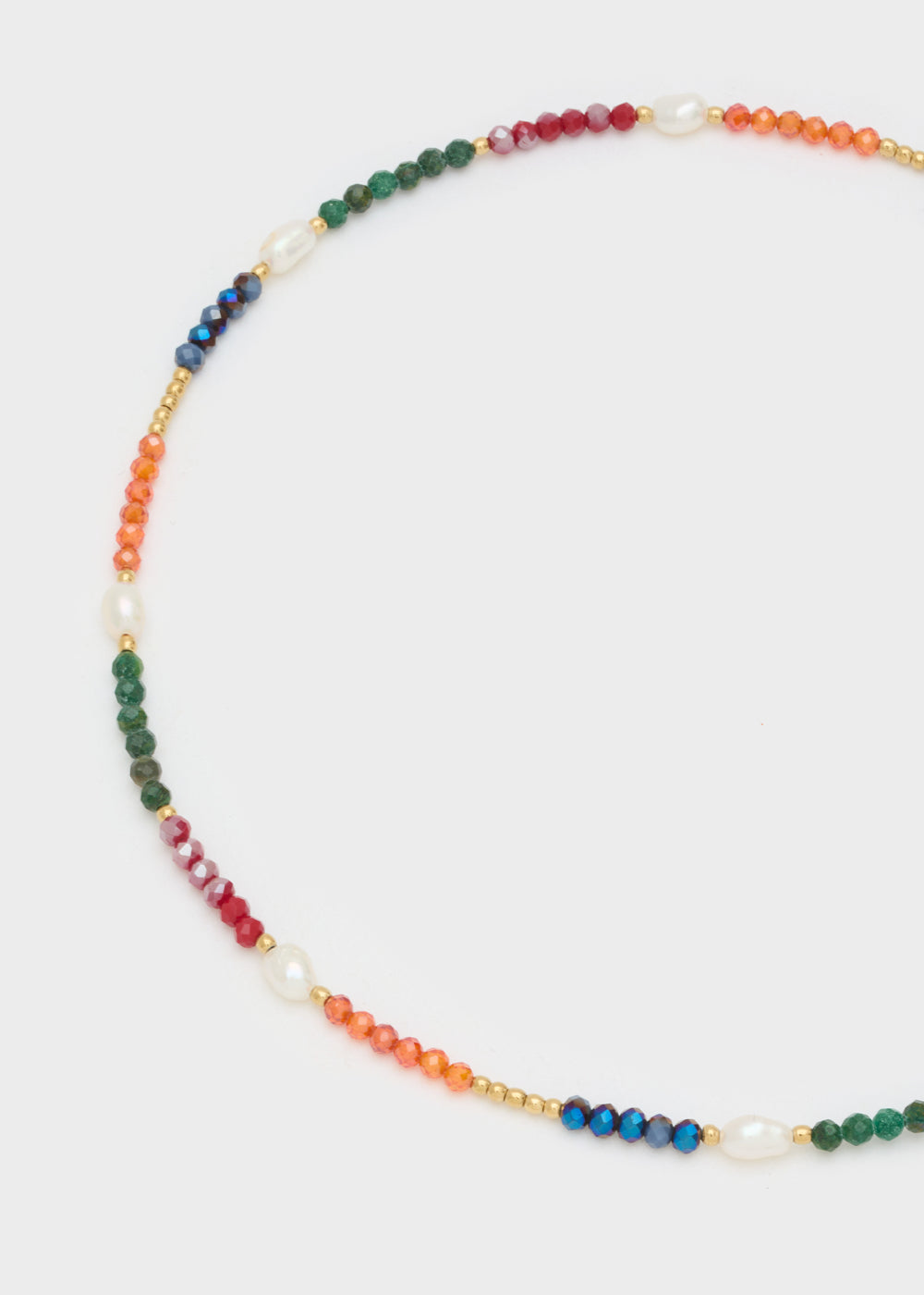 Nalí S.STEEL NECKLACE W/ NATURAL STONES MULTI Sconto