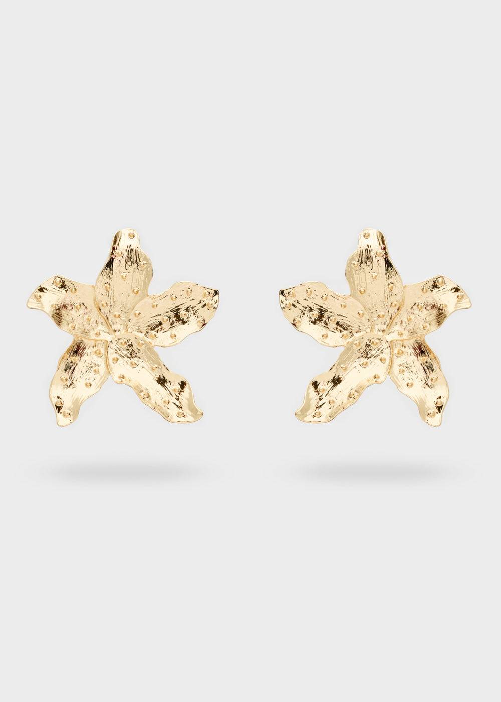 Nalí OVERSIZE EARRINGS W/ GOLD TROPICAL FLOWER Online