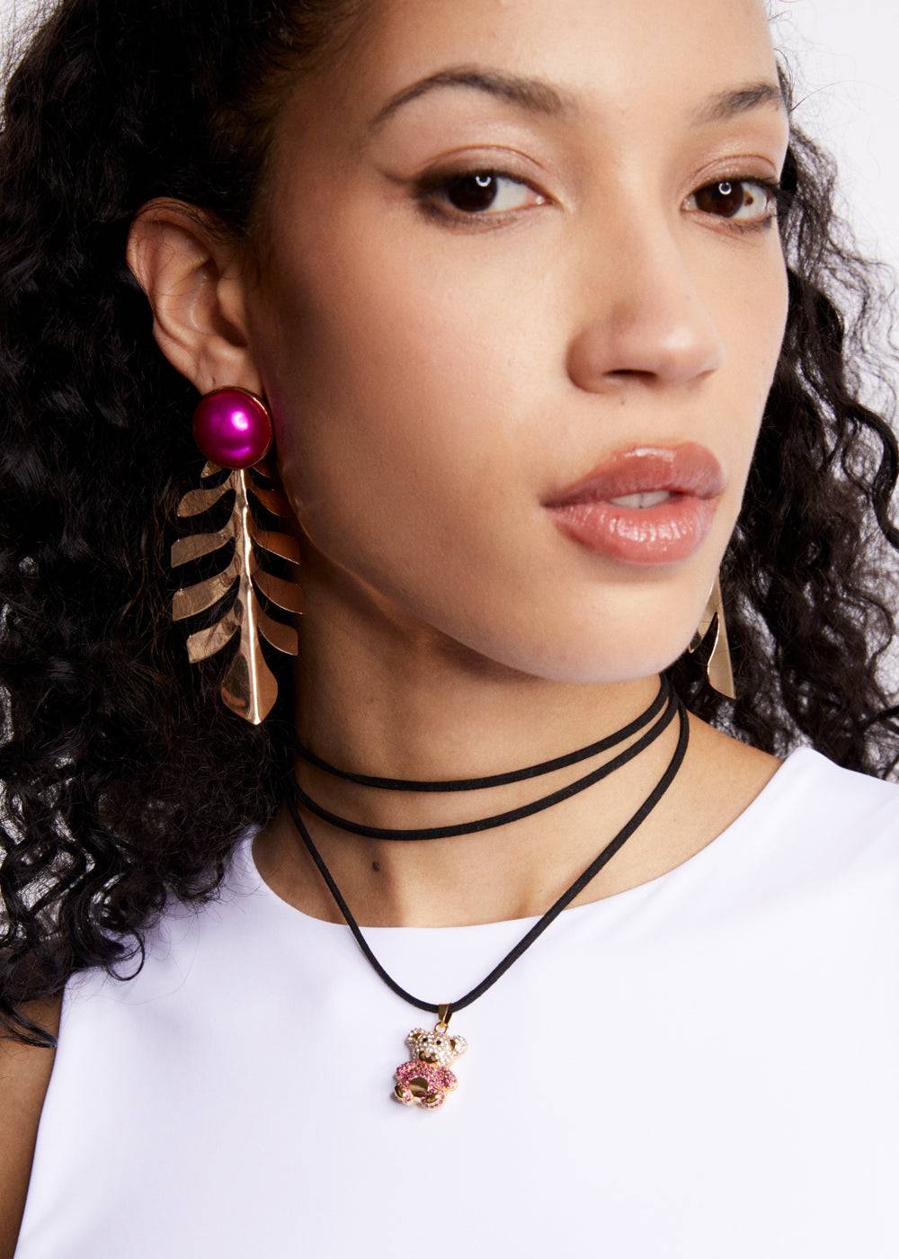 Nalí TEDDY NECKLACE SET W/ FUCHSIA TEDDY CHARM Outlet