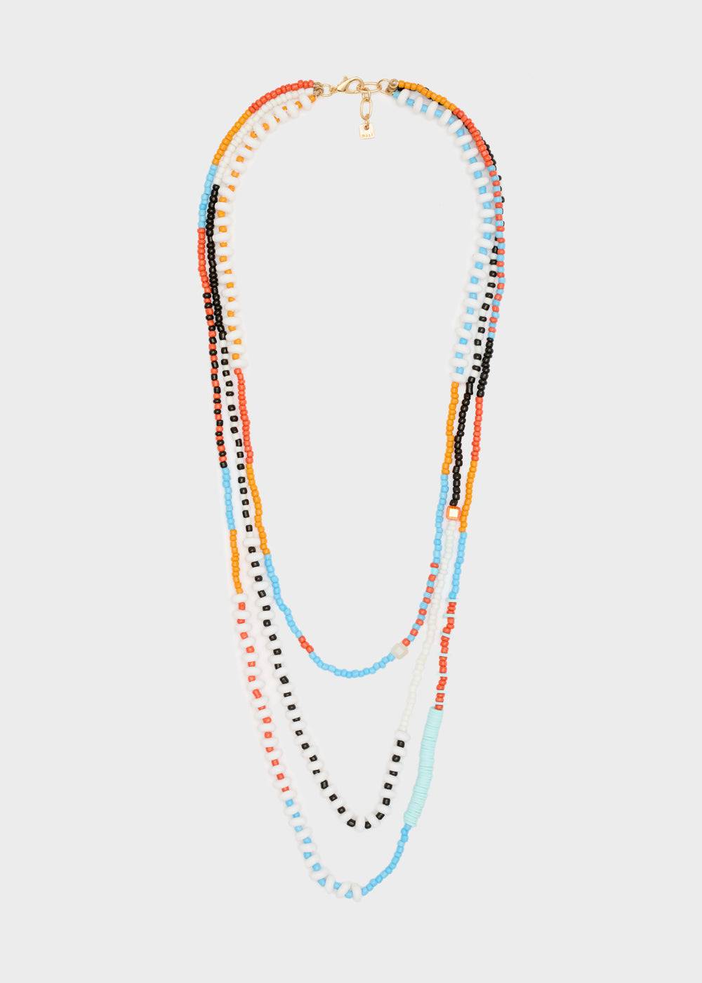 Nalí MULTISTRAND NECKLACE W/ ORANGE BEADS In Saldo