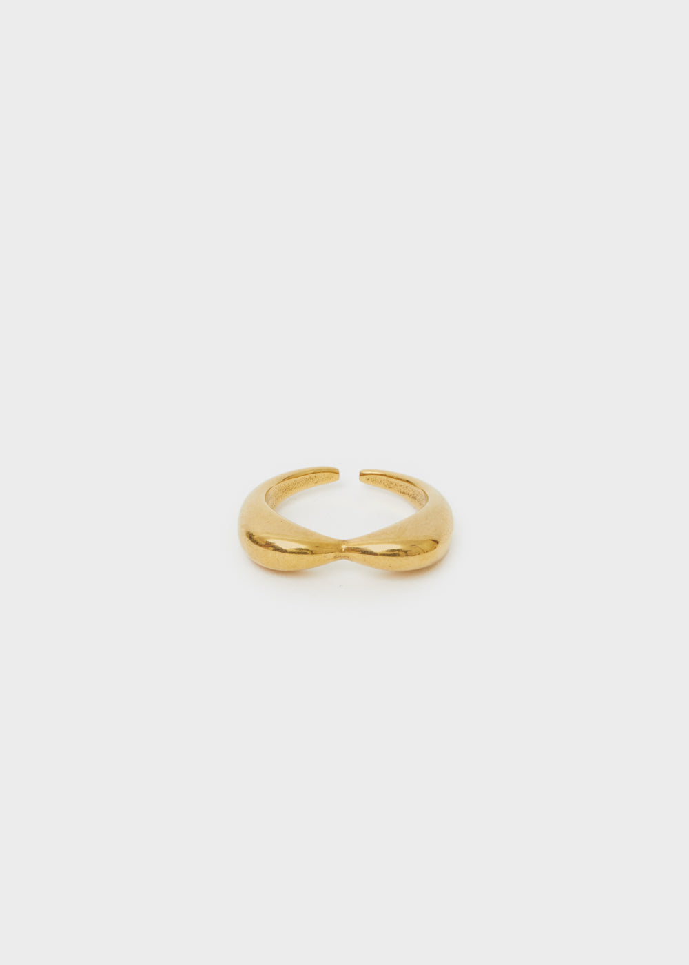 Nalí S.STEEL GOLD HEART RING Nuovo