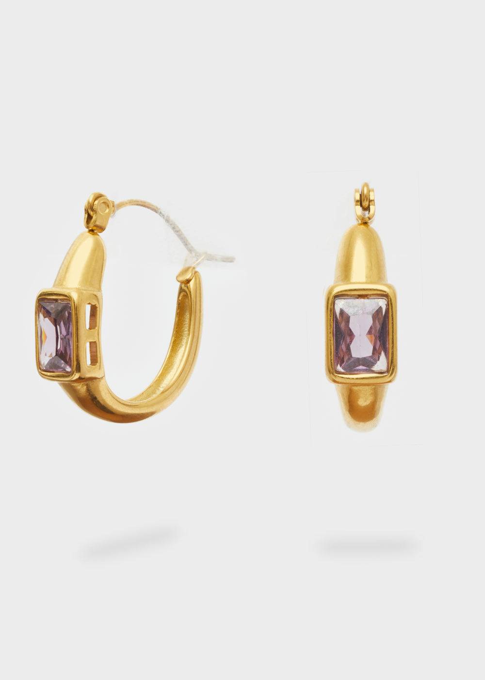 Nalí MILLY HOOP EARRINGS S. STEEL + COLORS Qualità