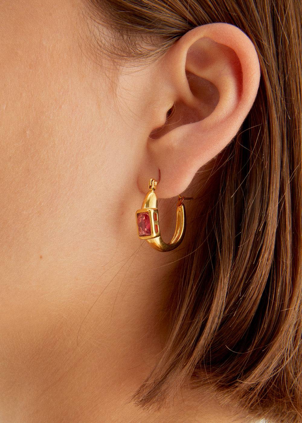 Nalí MILLY HOOP EARRINGS S. STEEL + COLORS Qualità