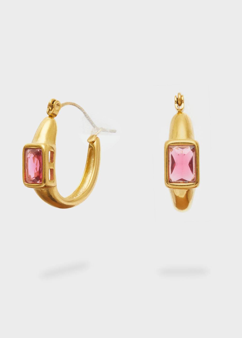 Nalí MILLY HOOP EARRINGS S. STEEL + COLORS Qualità