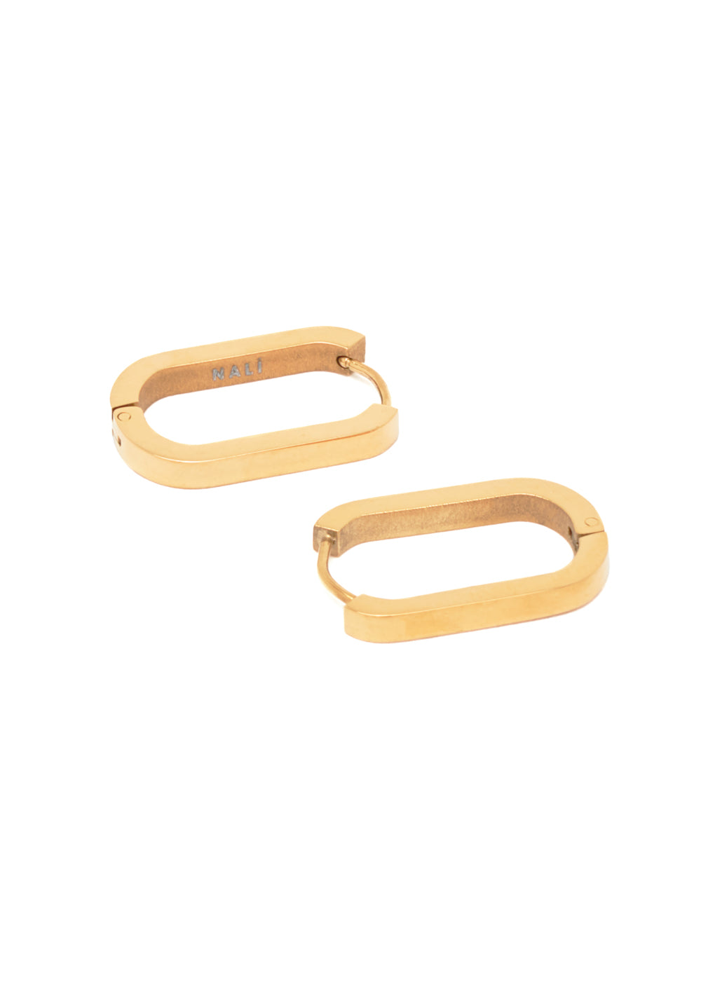 Nalí DIDI GOLD OVAL EARRINGS STAIN. STEEL Online Outlet