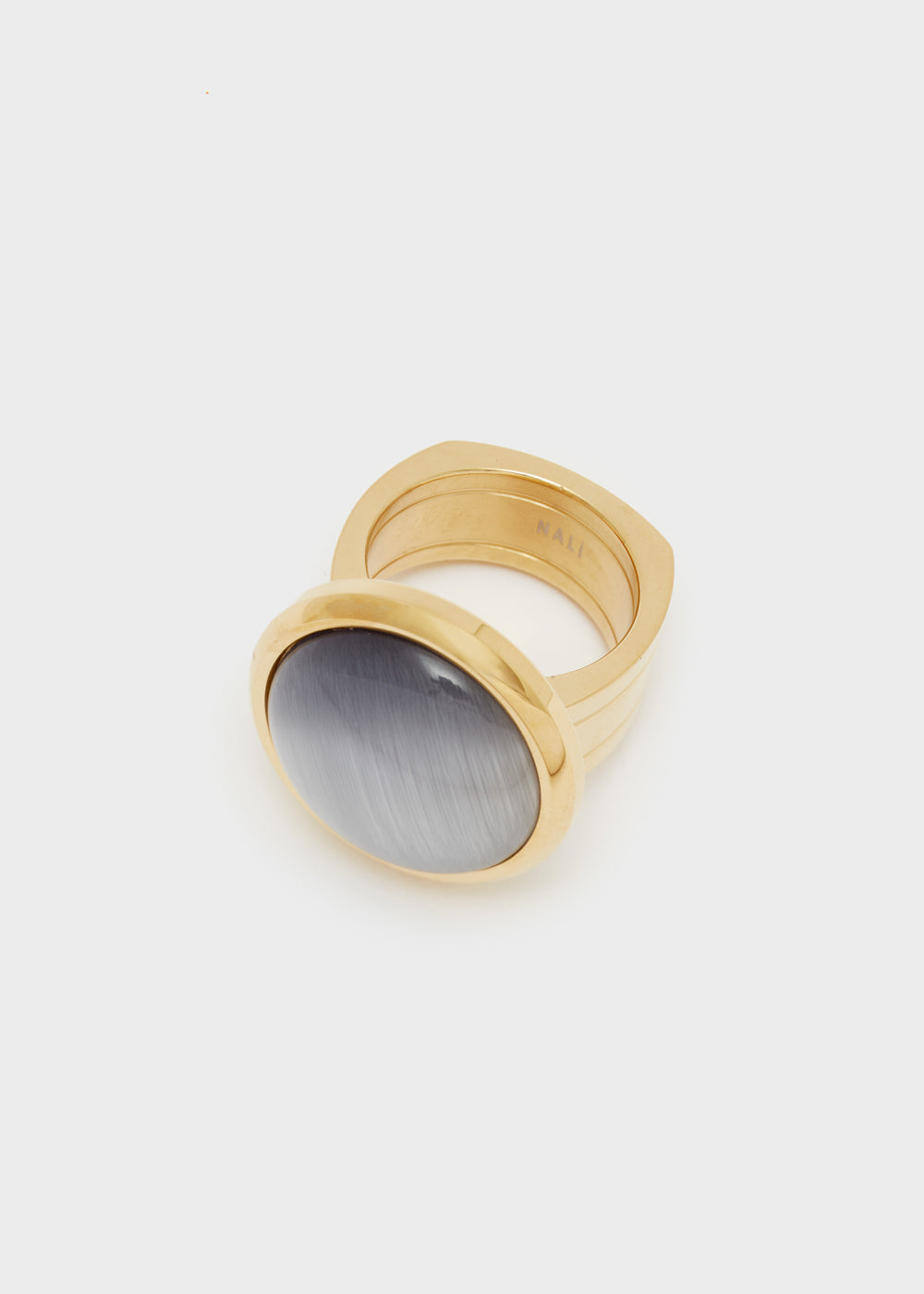 Nalí 14KT GOLD PLAT. S.STEEL OPEL RING + COLORS Negozi Online