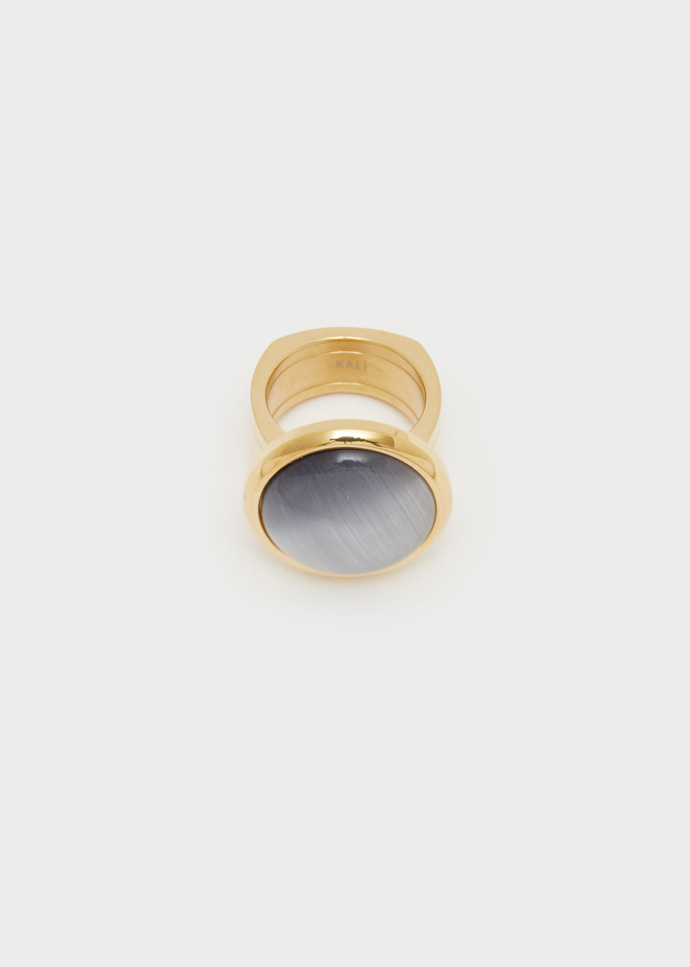 Nalí 14KT GOLD PLAT. S.STEEL OPEL RING + COLORS Negozi Online