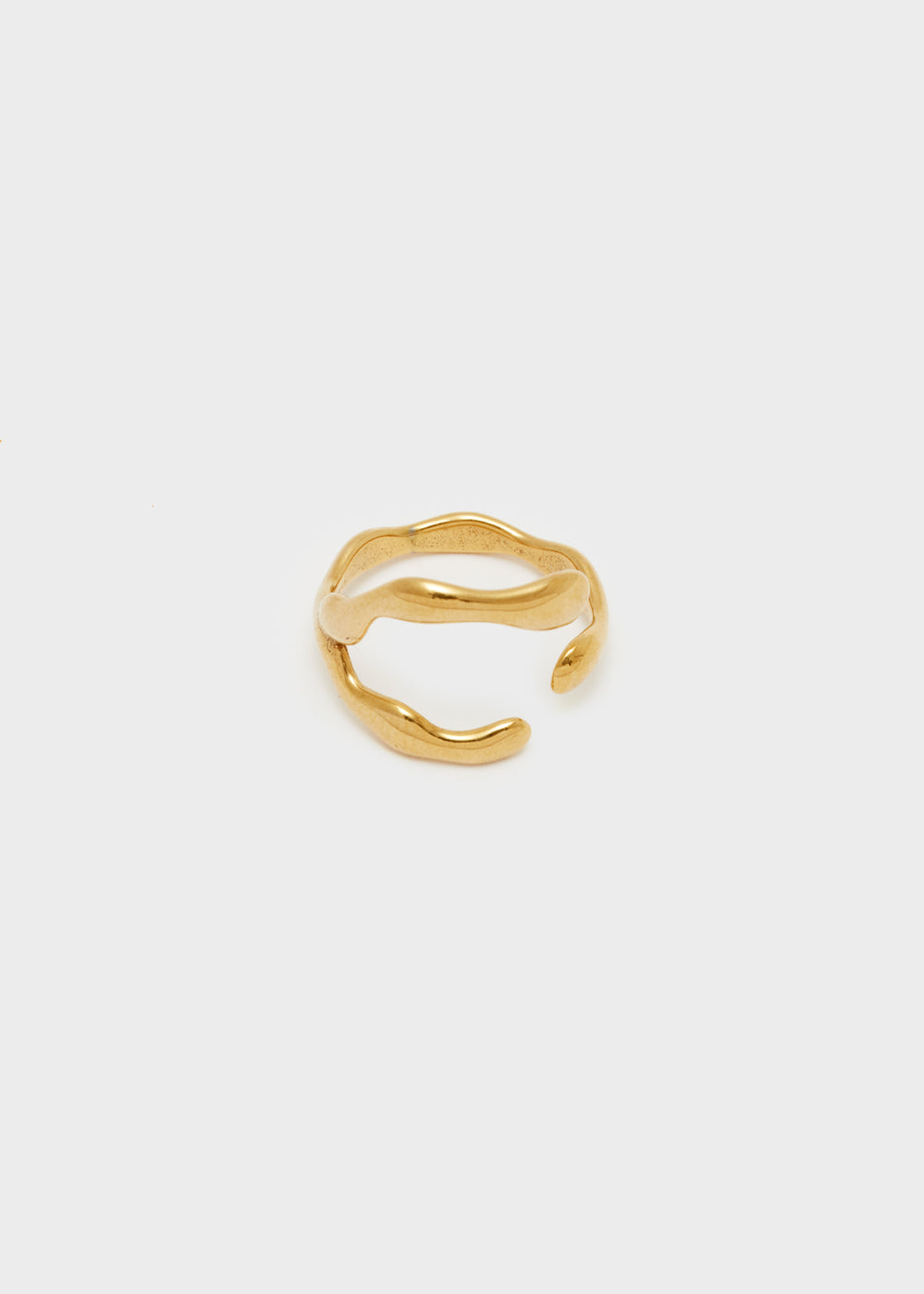 Nalí S.STEEL GOLD OPEN RING Consegna Veloce