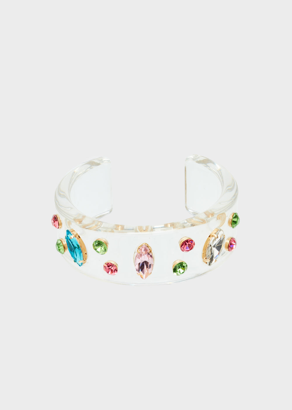 Nalí RIGID BRACELET IN RESIN W/ FUCHSIA STONES Vendite Flash