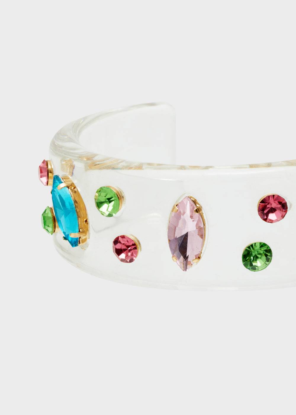 Nalí RIGID BRACELET IN RESIN W/ FUCHSIA STONES Vendite Flash