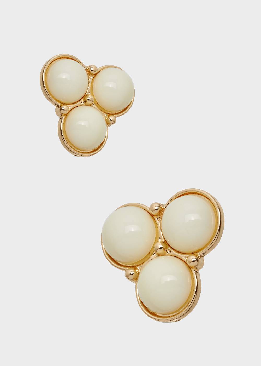 Nalí LIPA EARRINGS IN WHITE RESIN AND GOLD Negozio