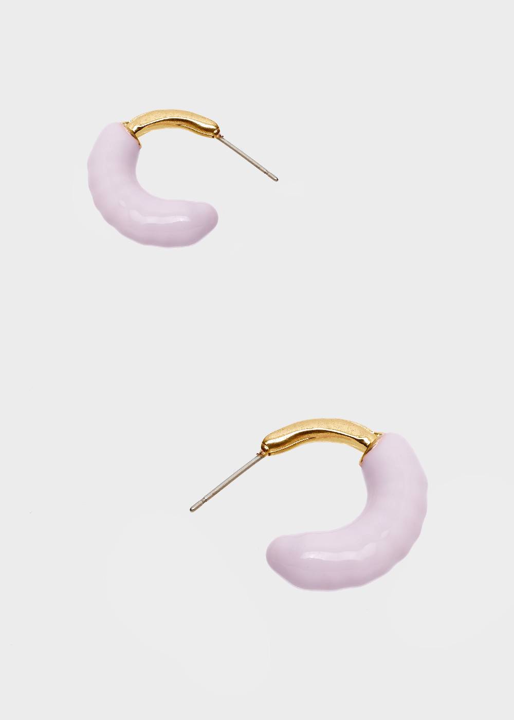 Nalí SHERI HOOP EARRINGS ENAMEL LILAC In Saldo