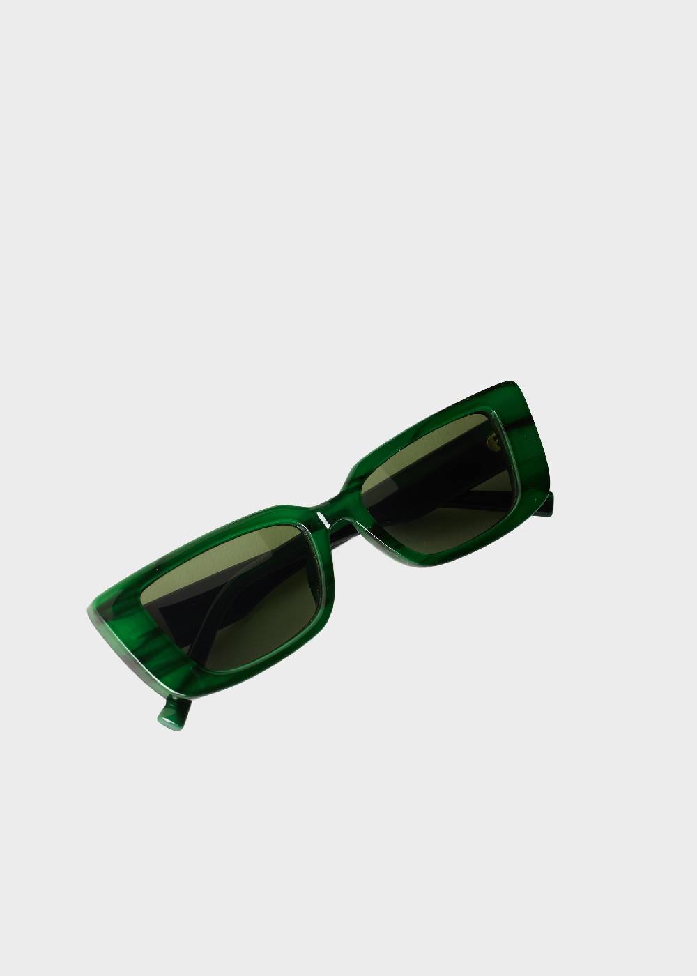 Nalí LENA RECTANGULAR GREEN SUNGLASSES 2025