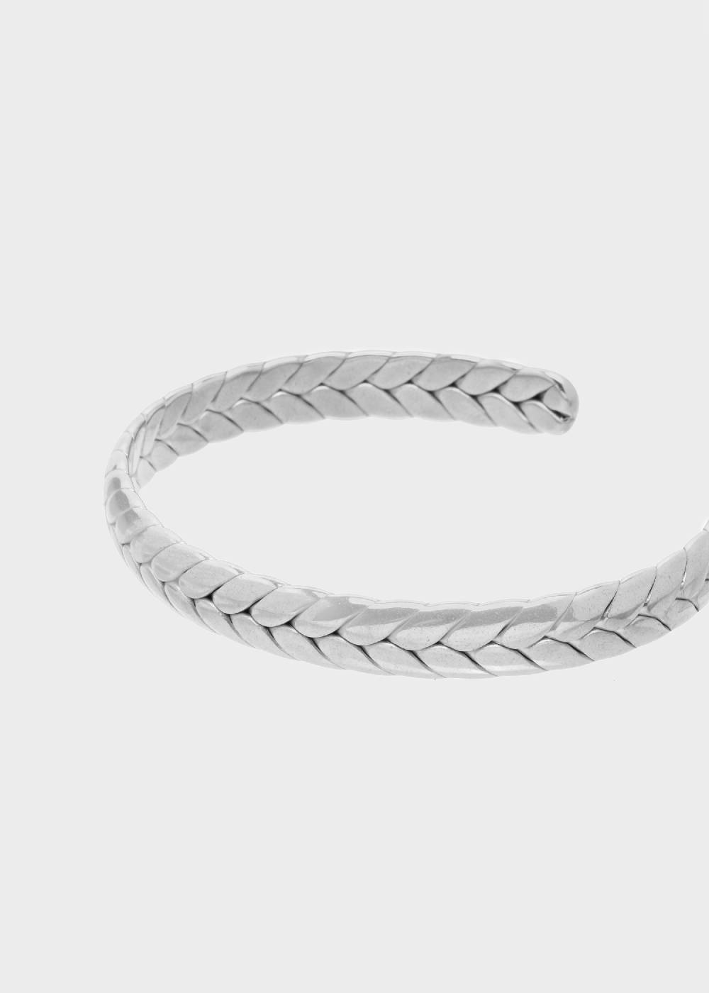Nalí STAIN. STEEL SID LEAF RIGID BRACELET IN SILVER 2025