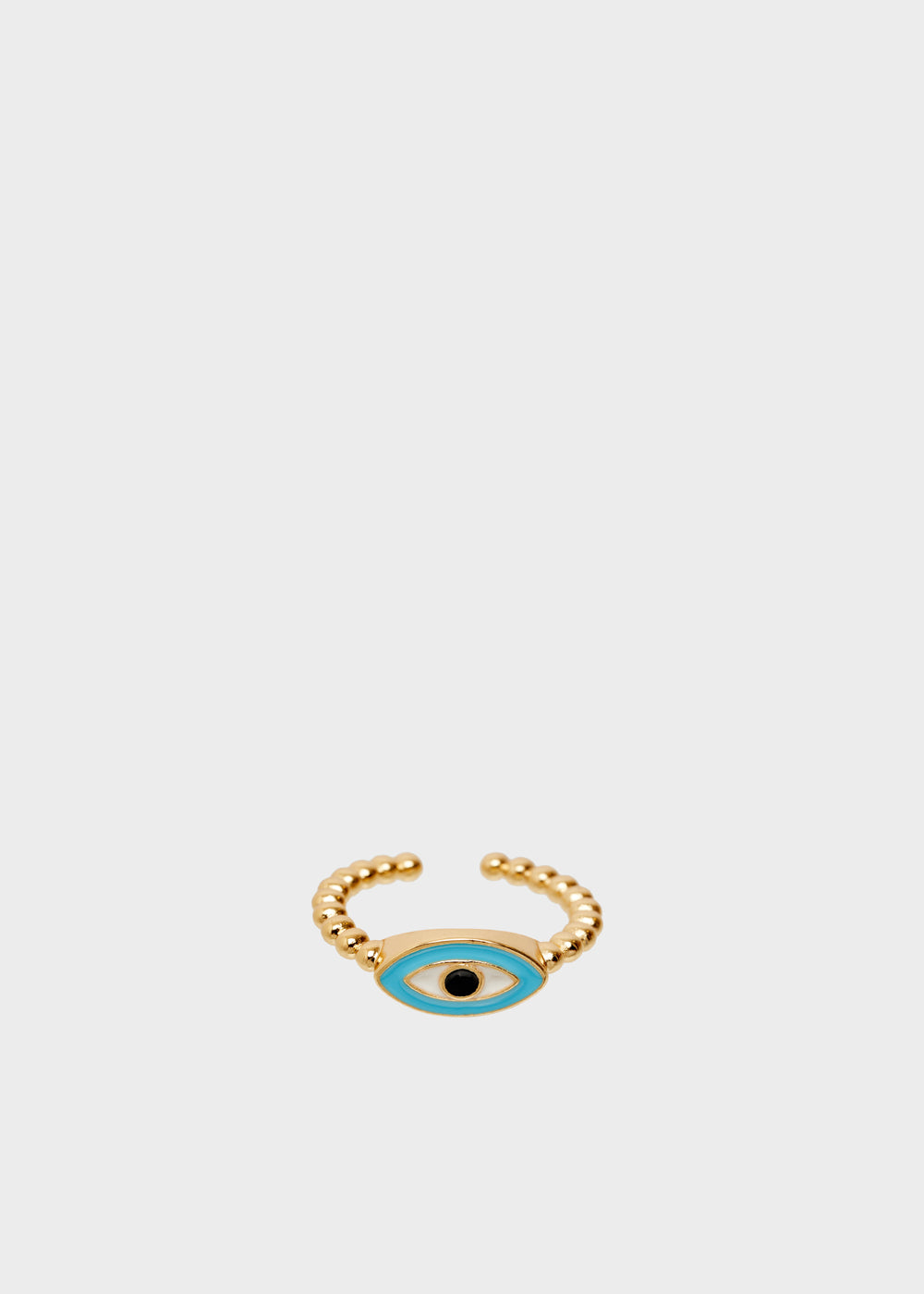 Nalí 14KT GOLD PLATED RING WITH BLUE EYE In Linea