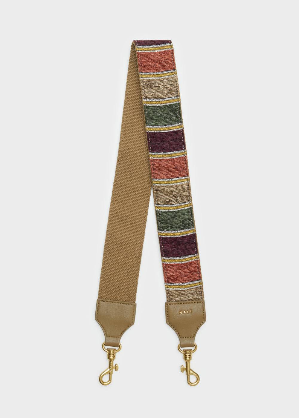 Nalí SALLY STRAP W/ GREEN AND TAUPE STRIPES Vendita