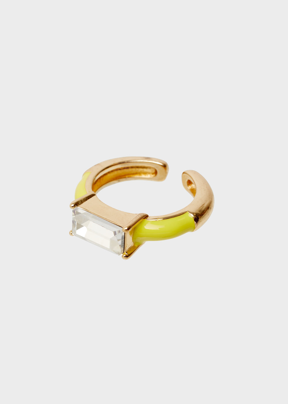 Nalí GLORIA ADJUSTABLE YELLOW RING W/ STONE Soddisfazione Garantita