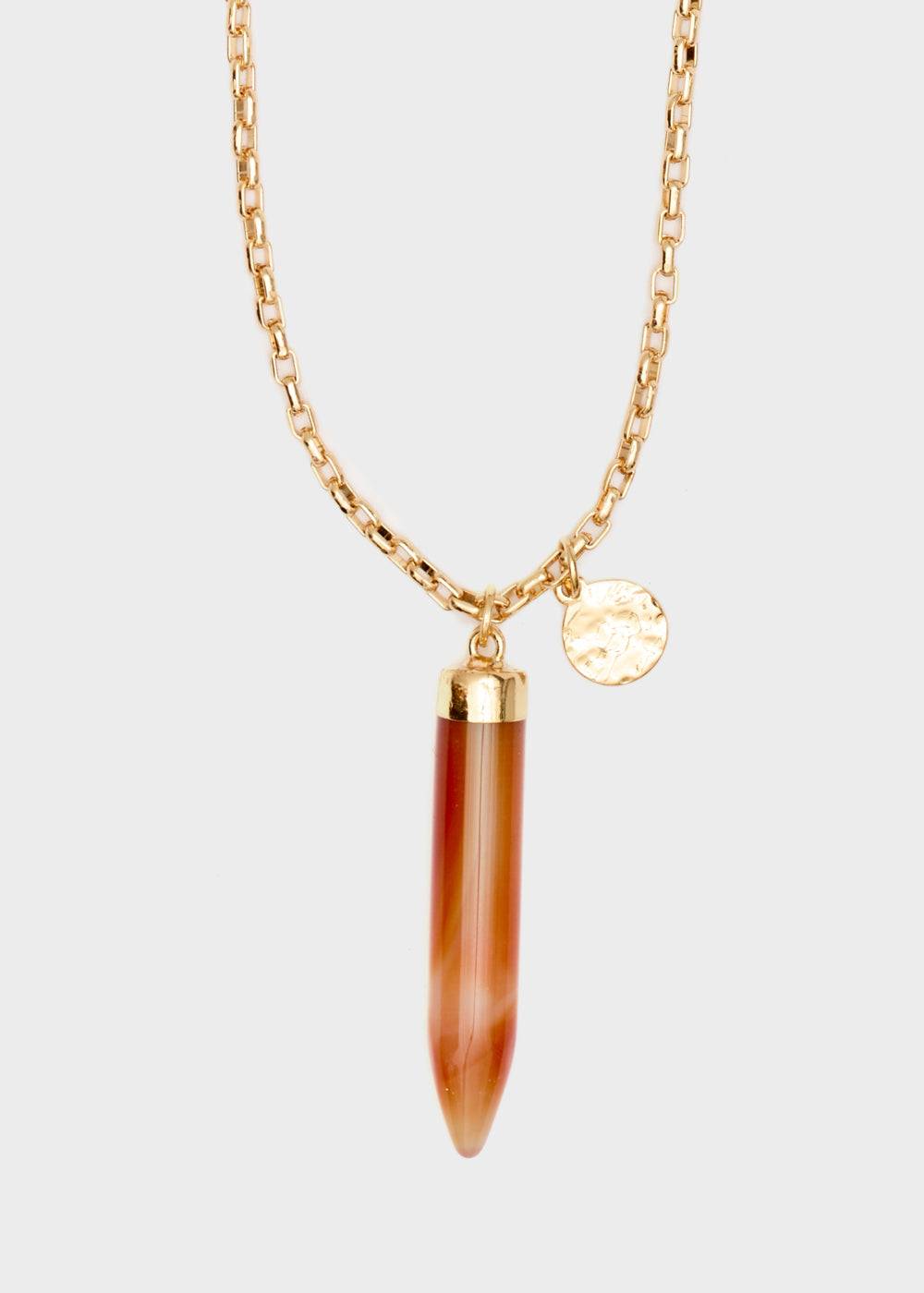 Nalí GOLD NECKLACE + HORN PENDANT Spedizione Gratuita