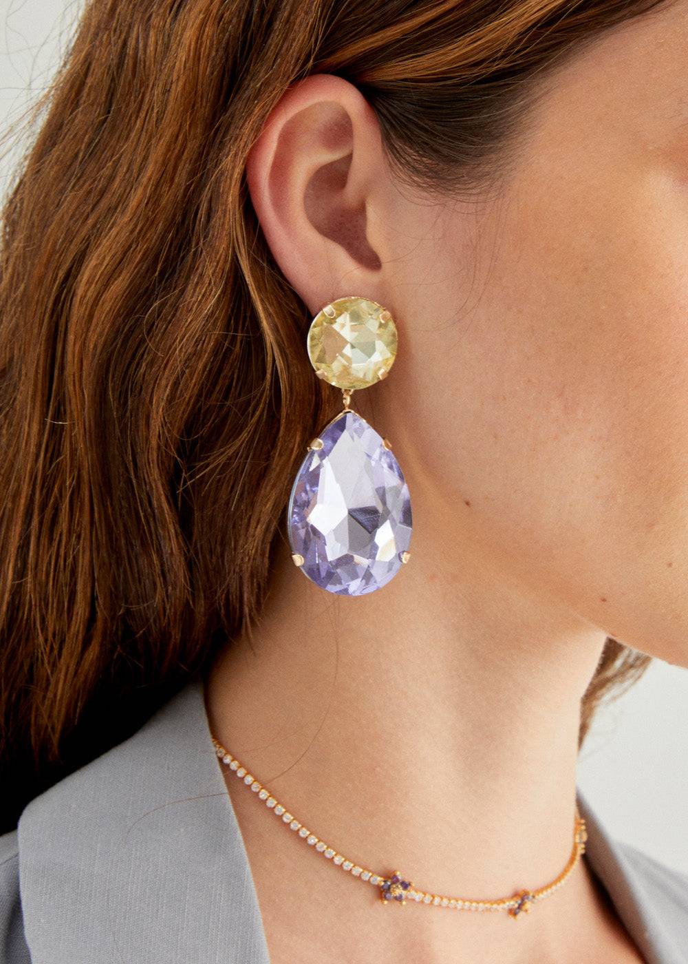 Nalí HYSA TEARDROP EARRINGS STONE + COLORS Offerta