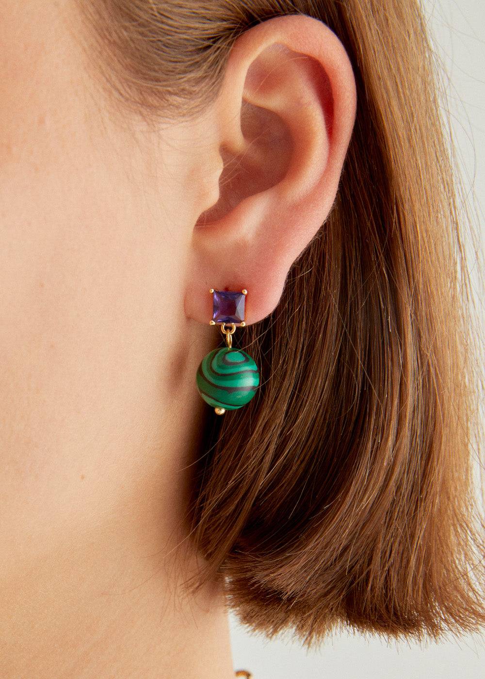 Nalí EARRINGS W/ PEARL + STONE + COLORS Online