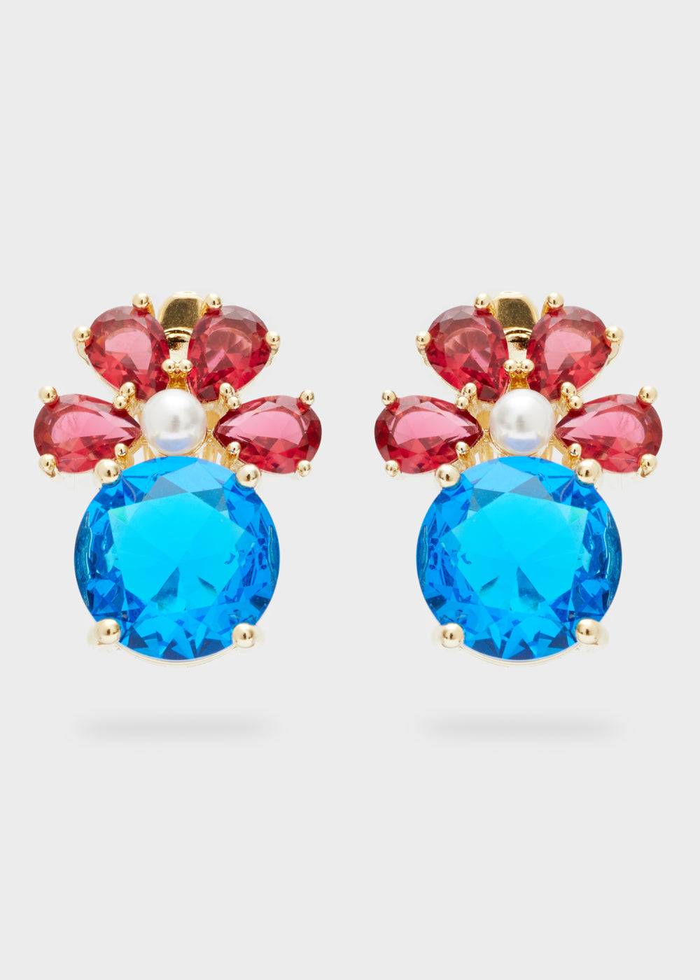 Nalí LADY EARRINGS 14KT GOLD PLAT. STONE + COLORS Outlet