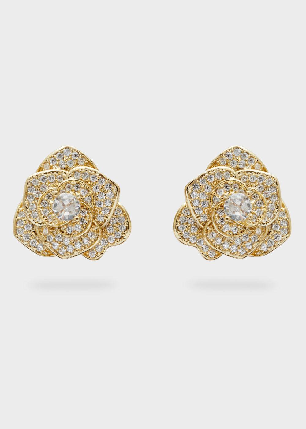 Nalí ROSE LOBE EARRINGS W/ STONES + COLORS Vendita Calda