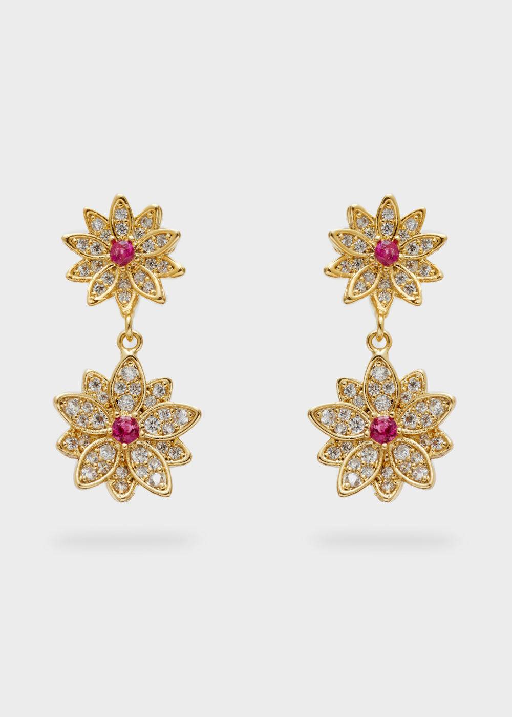Nalí BOUQUET EARRINGS W/ STONES + COLORS Vendita Economica