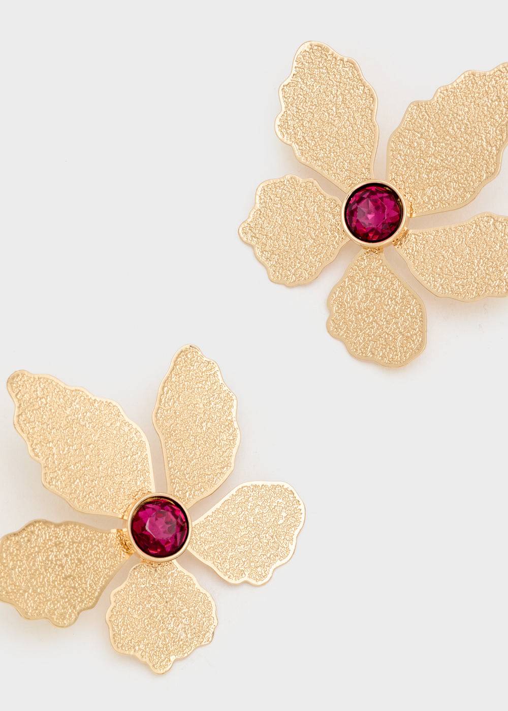 Nalí NICOLE FLOWER EARRINGS W/ STONE + COLORS In Saldo
