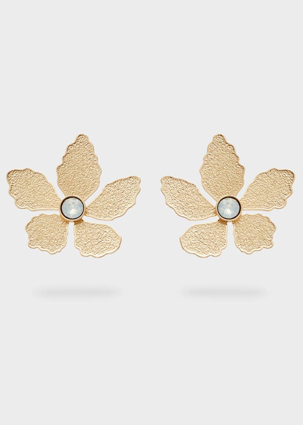 Nalí NICOLE FLOWER EARRINGS W/ STONE + COLORS In Saldo
