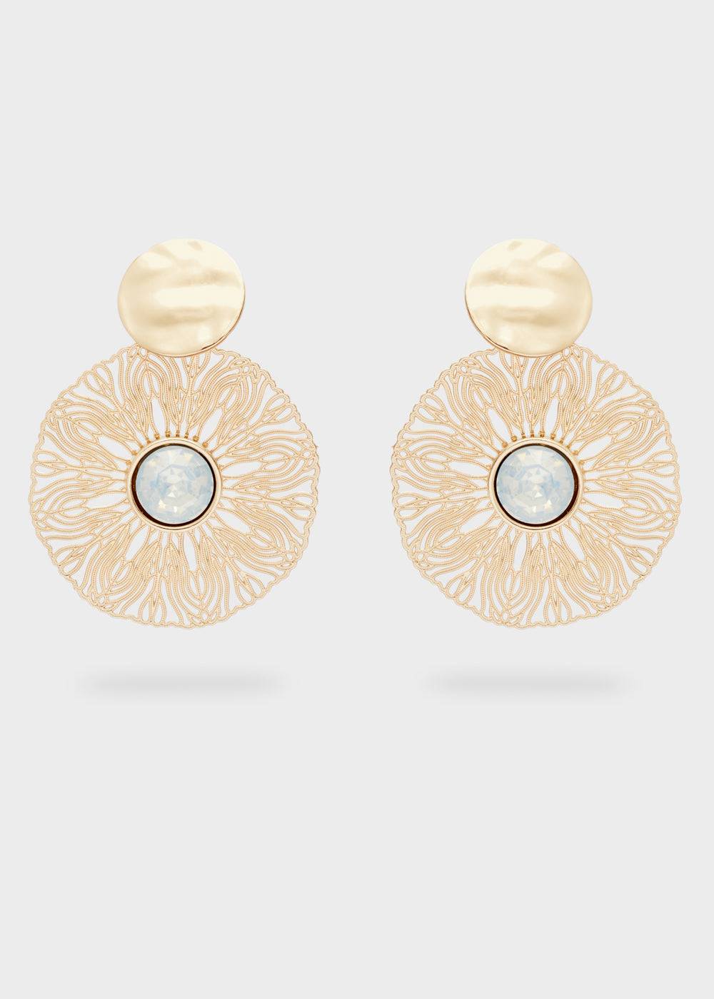 Nalí BLAKE ROUND EARRINGS W/ STONE + COLORS Nuova