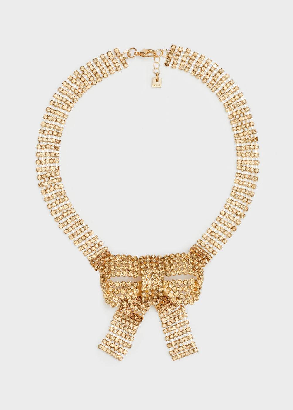 Nalí NECKLACE W/ BOW + STONES + COLORS Vendita