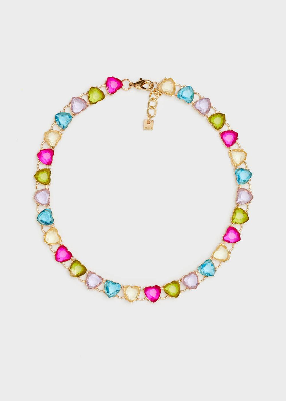 Nalí HEART NECKLACE W/ STONES + COLORS Spedizione Gratuita