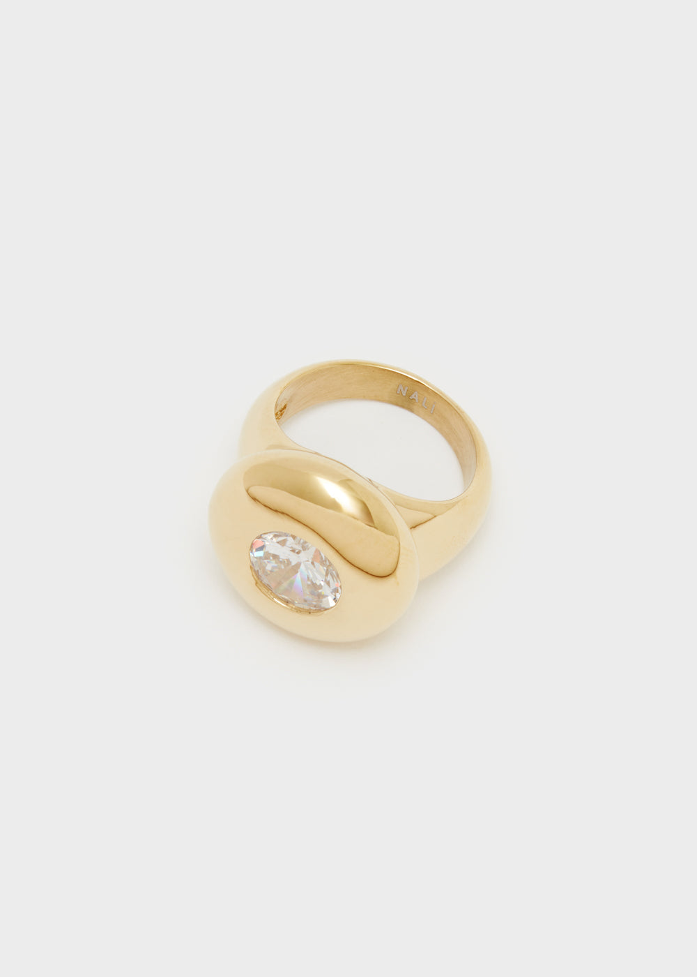 Nalí 14KT GOLD PLAT. S.STEEL ROUND RING Promozione Limitata