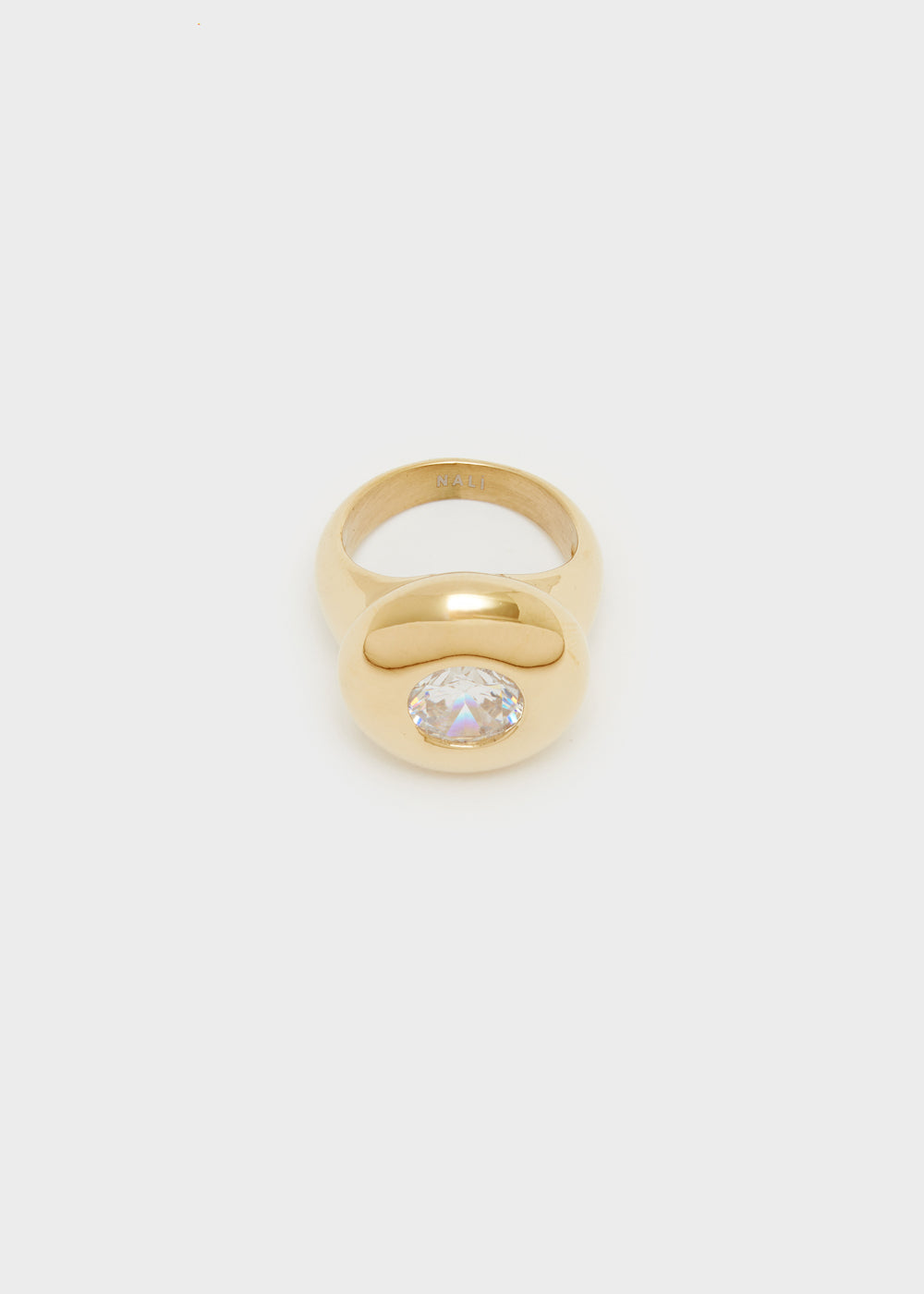 Nalí 14KT GOLD PLAT. S.STEEL ROUND RING Promozione Limitata