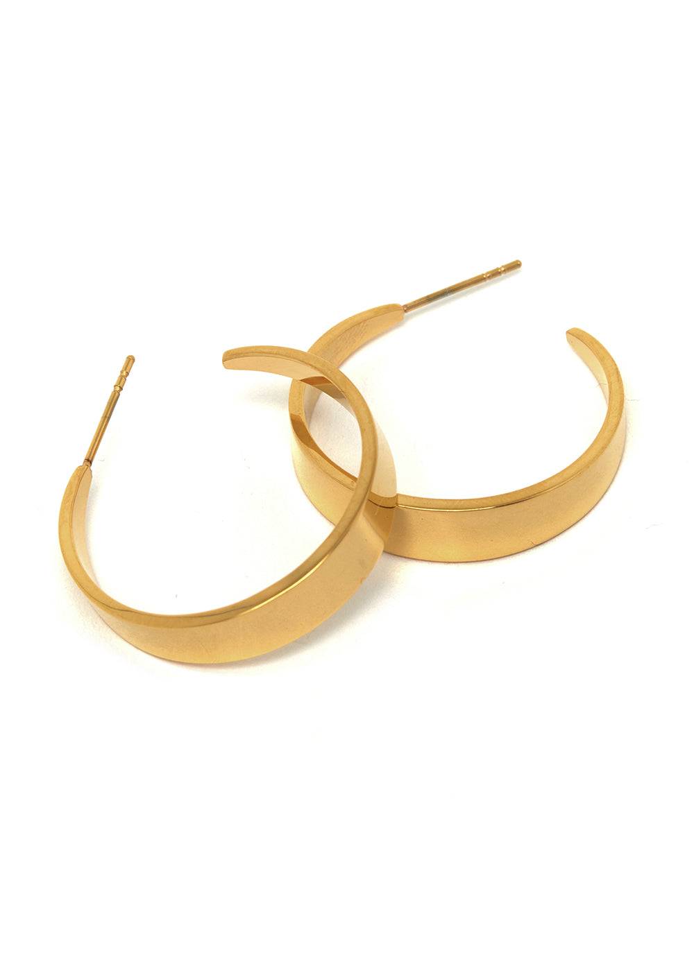 Nalí JEM OPEN HOOP EARRINGS IN GOLD STAINLESS STEEL Outlet