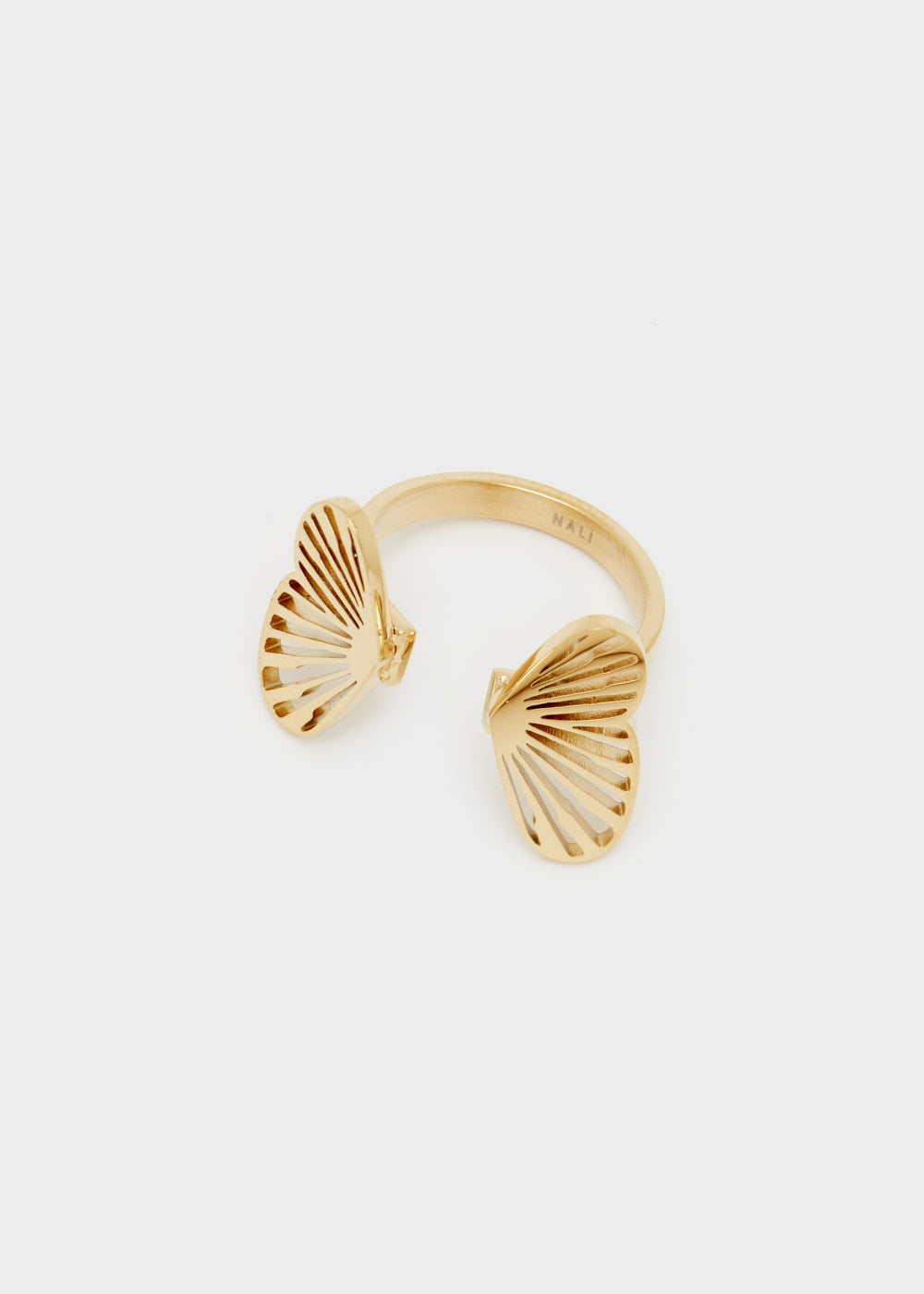 Nalí 14KT GOLD PLAT. S.STEEL BUTTERLY RING Saldi