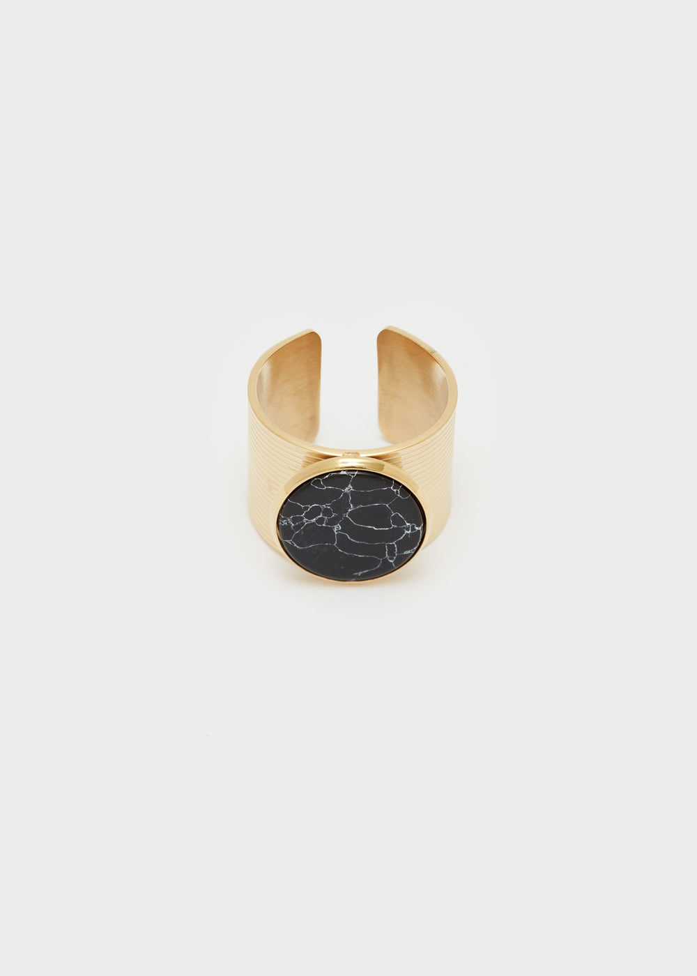 Nalí 14KT GOLD PLAT. S.STEEL MARBLE RING + COLORS Offerte