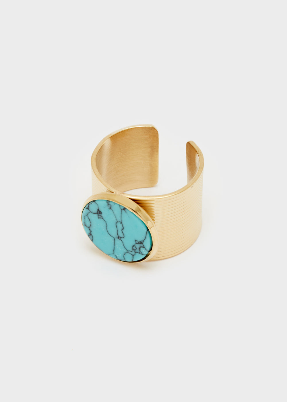 Nalí 14KT GOLD PLAT. S.STEEL MARBLE RING + COLORS Offerte