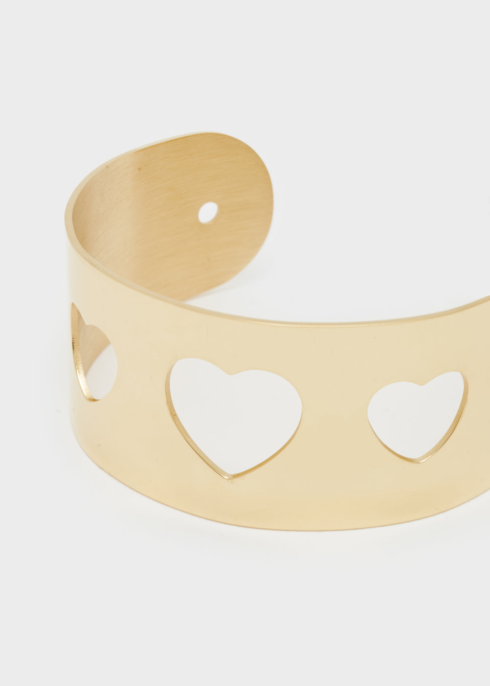 Nalí 14KT GOLD PLA. S. STEEL HEART BRACELET Vendita calda